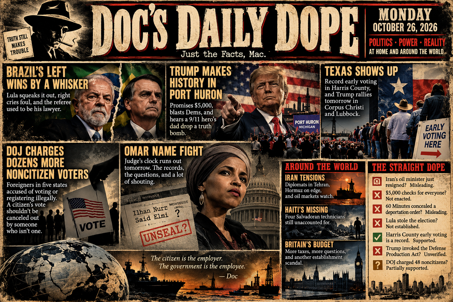 Doc’s Daily Dope — October 26, 2026
